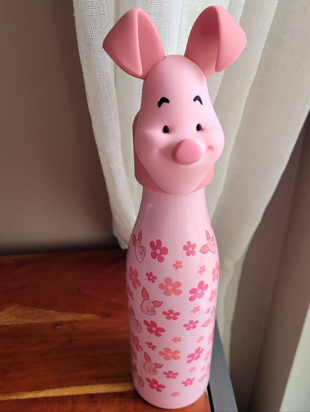 Piglet Face Winnie The Pooh Stainless Pink Water Bottle Disney Parks 17oz NEW